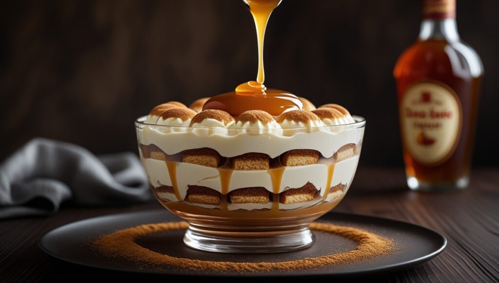 Tiramisu com licor de doce de leite