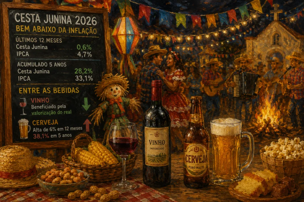 Vinho na festa junina